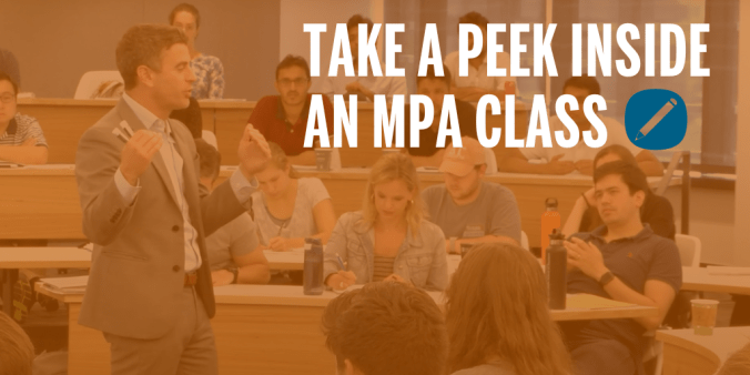 Take a peek inside an MPA class