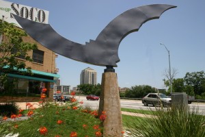 Bat statue in Austin