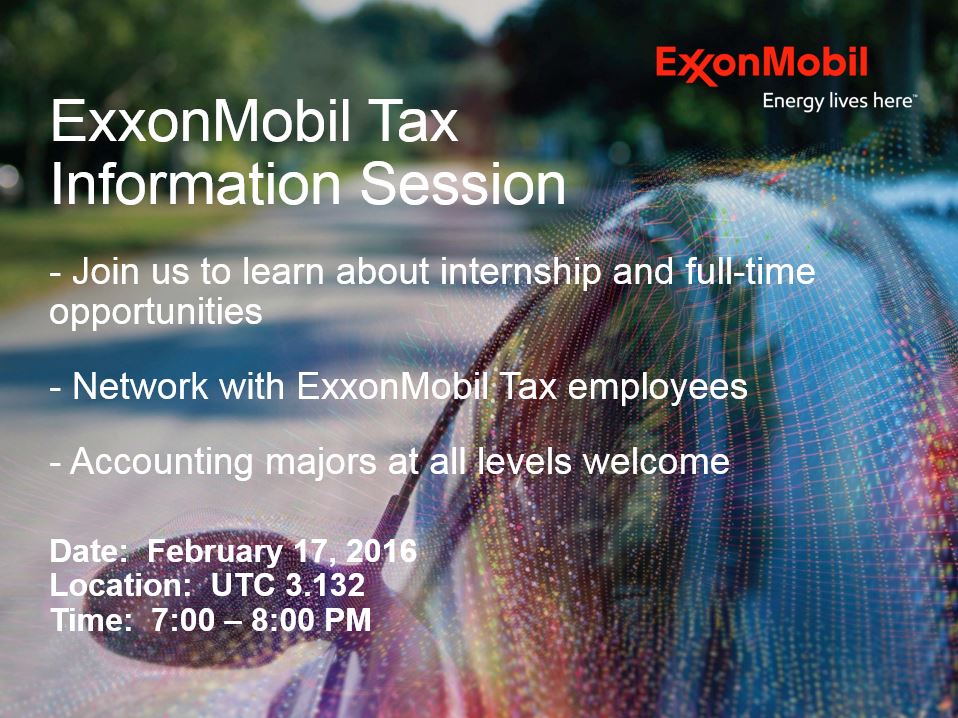 ExxonMobil Tax Info Session
