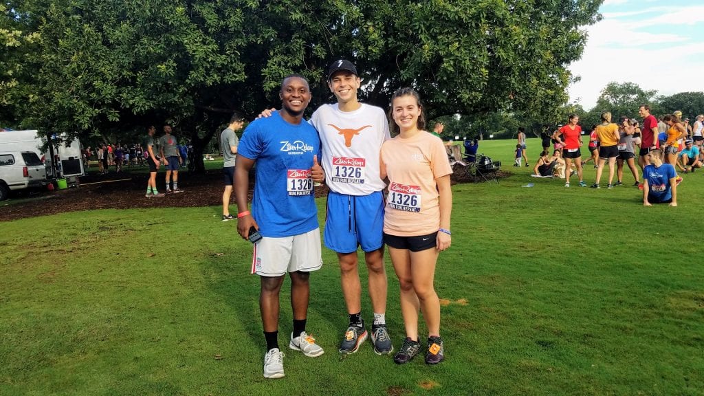 MPA students Mduduzi, John Howard III, and Hannah Edwards ran the Zilker Relays for team UT MPA. A special shout out to John who ran two legs of this race! 