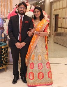 Aneesh and Abhisikta on their wedding day