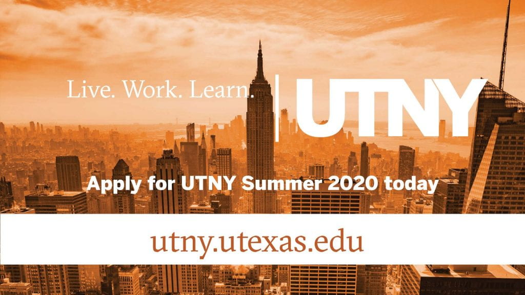 UTNY Summer 2020 Application Open